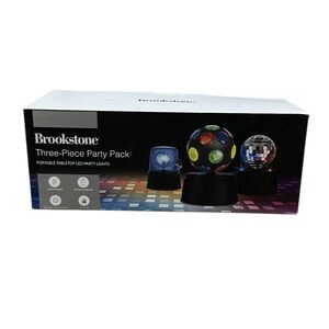 Brookstone 3 Piece Party Pack Portable LED Party Light NIB 🤩